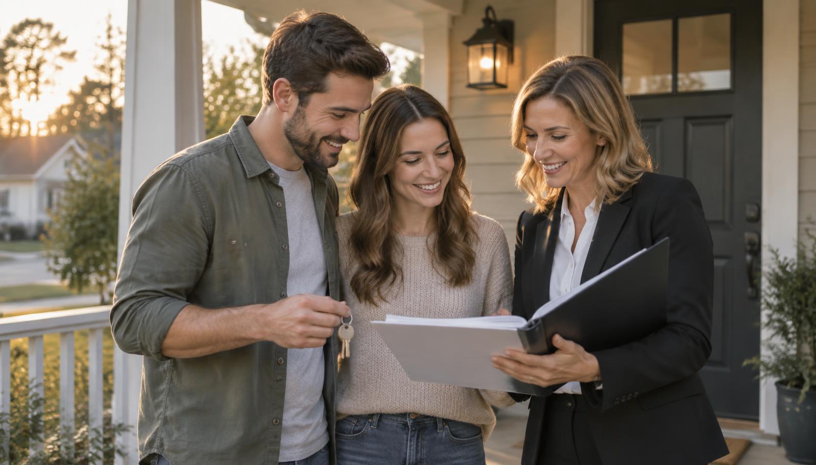 Calculating mortgage numbers at a bright desk